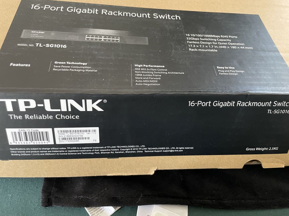 16-port gigabit rackmount switch tp-link