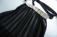 Sukienka wieczorowa, czarna, rozmiar XS/S