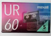 5 аудіо кассет MAXELL UR 60 хвилин sp, нові, запечатані