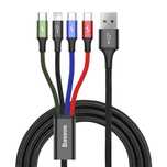 Kabel Baseus 4W1 Usb-C, Lightning, Micro 1.2M Szybkie Ładowanie 3.5A