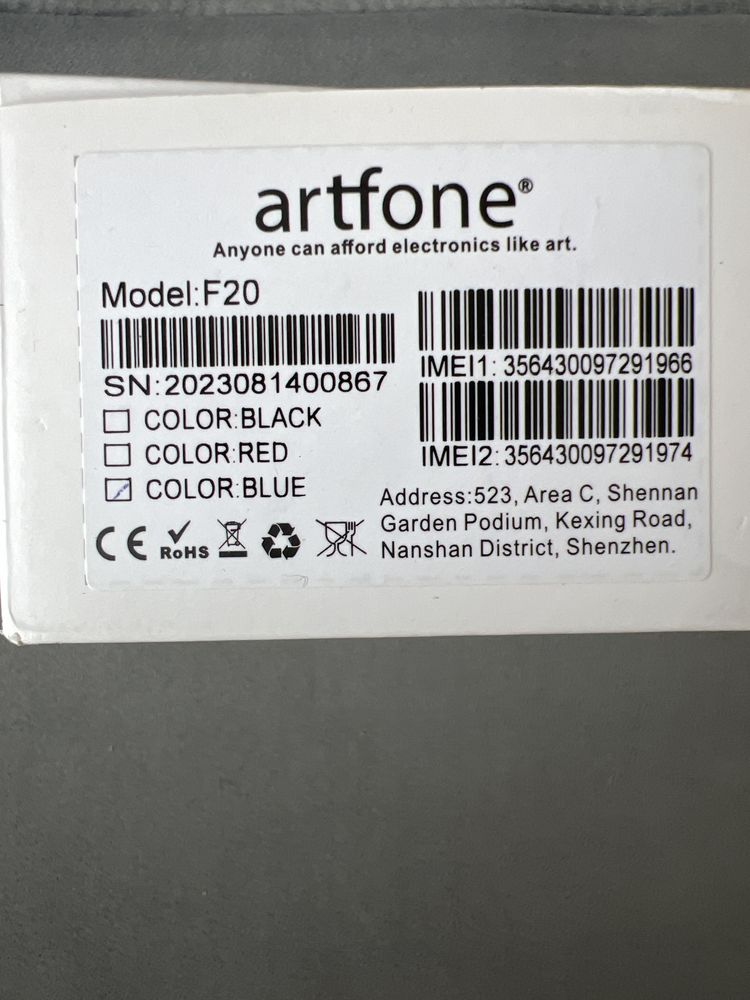 Telefon komórkowy Artfone F20 Dual SIM niebieski dla seniorów-Nowy#8