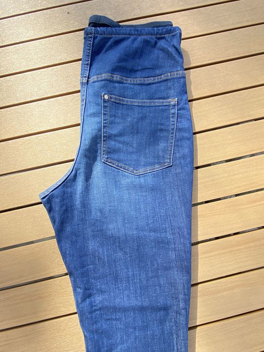 Jeansy ciążowe L niebieskie H&M Mama spodnie dla kobiet w ciąży elasty