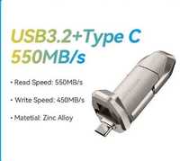 256 gb ssd флеш накопитель  USB 3.2&TYPE-C MOVESPEED