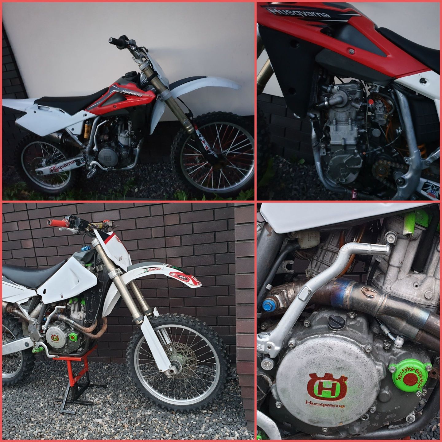 Czesci 2x husqvarna te tc smr sm  450 .510 glowica cylinder koła cross