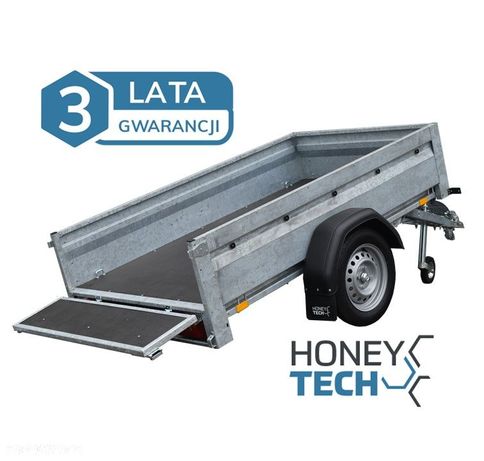 HONEYtech COMPACT 116x204 DMC 750kg jednoosiowa  jednoosiowa, uniwersalna, z uchylną skrzynią, DMC 750kg /600kg /500kg
