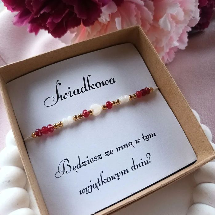 Bransoletka z kamieni naturalnych. Rękodzieło. Prezent.