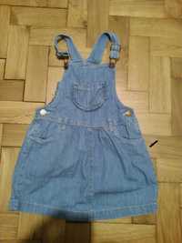 sukienka, spódniczka ogrodniczka -jeans na 3-4 latka