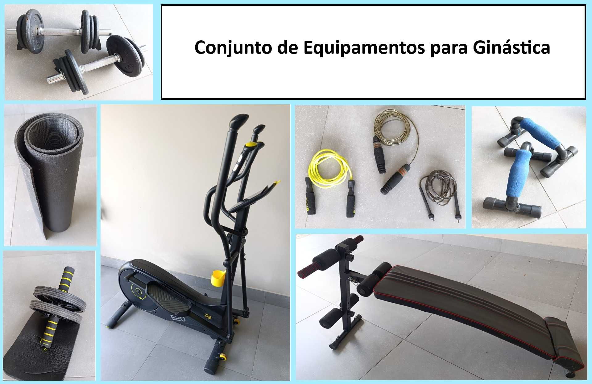 Equipamentos para Ginástica - Elíptica, Halteres, Banco Musculação,..