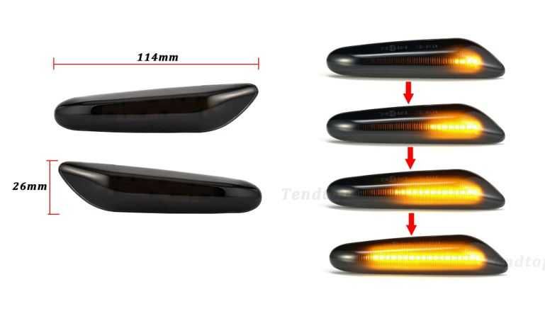 Piscas laterais pretos ou cristal Led dinâmicos BMW vários modelos