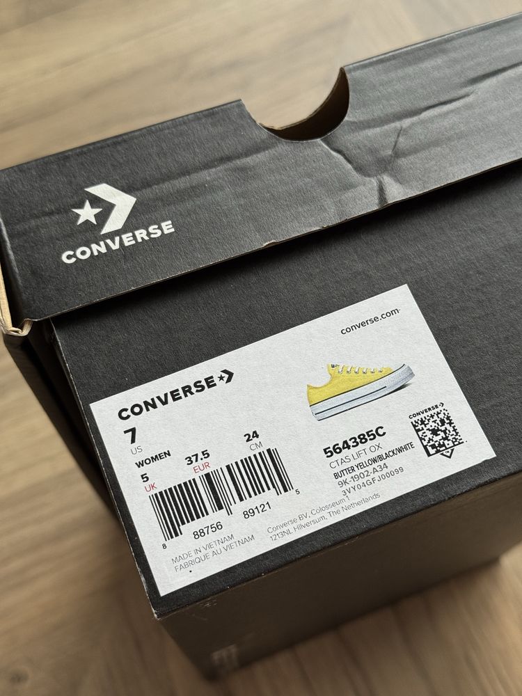Trampki Converse Chuck Taylor All Star Lift Platform żółte