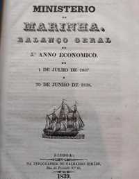Ministério Da Marinha 1839 Balanço Geral