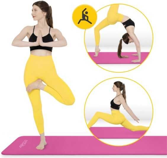 Mata do ćwiczeń 180×60 NBR 4FIZJO Jogi Pilates Aerobiku Cardio 1cm
