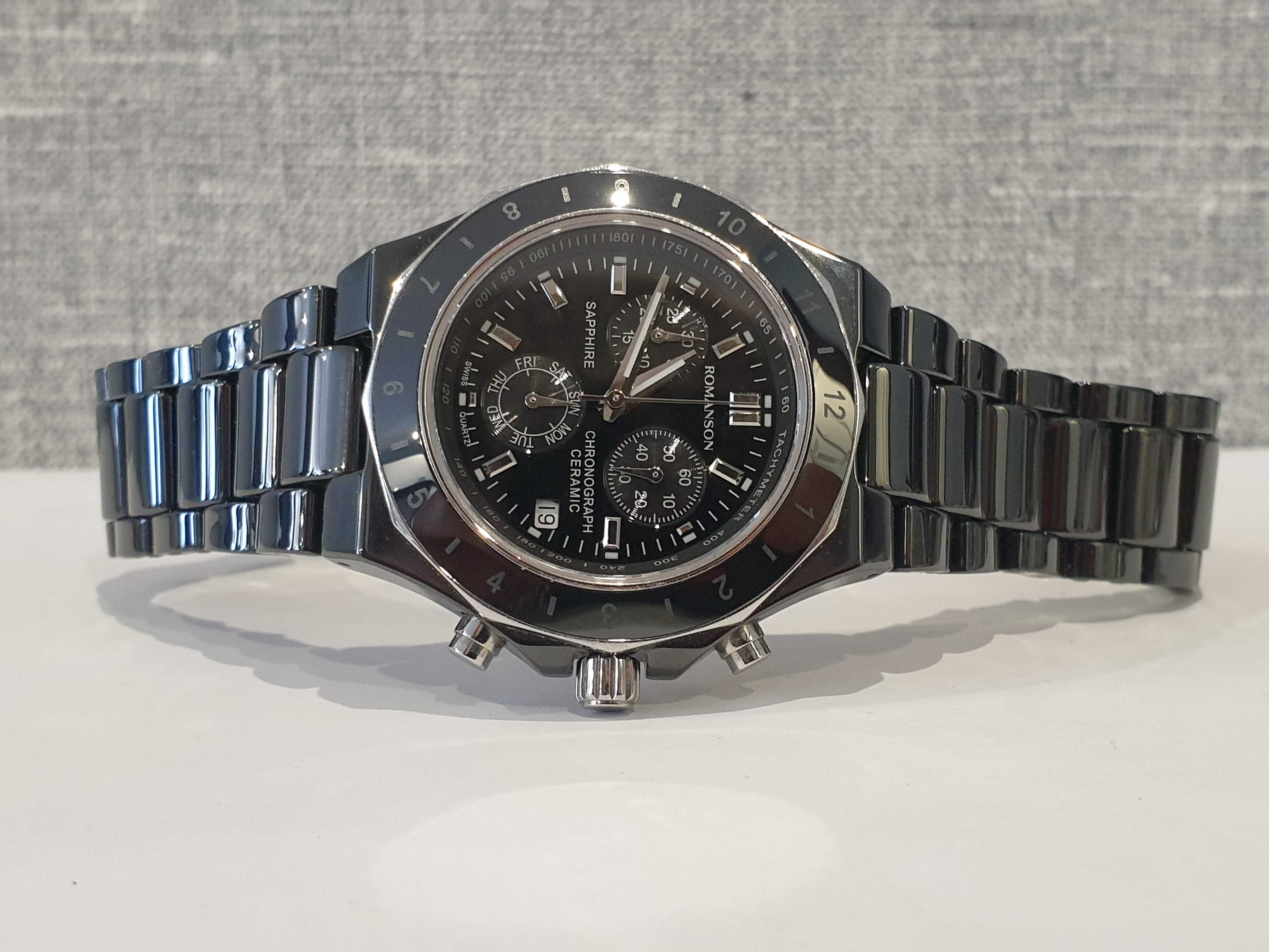 Годинник часы Romanson TM1231HM Sapphire Ceramic 39mm