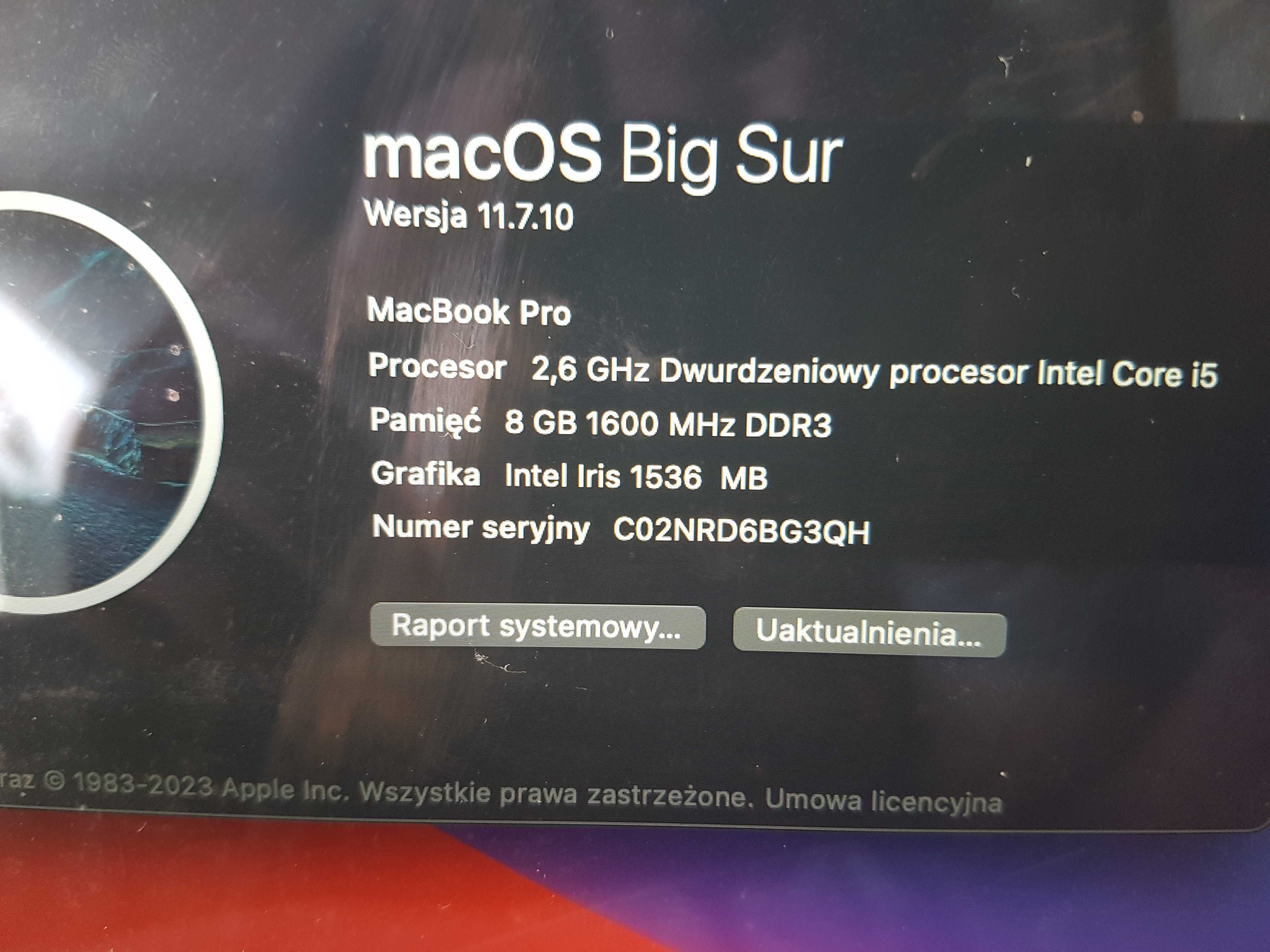 MacBook Pro A1502 intel i5