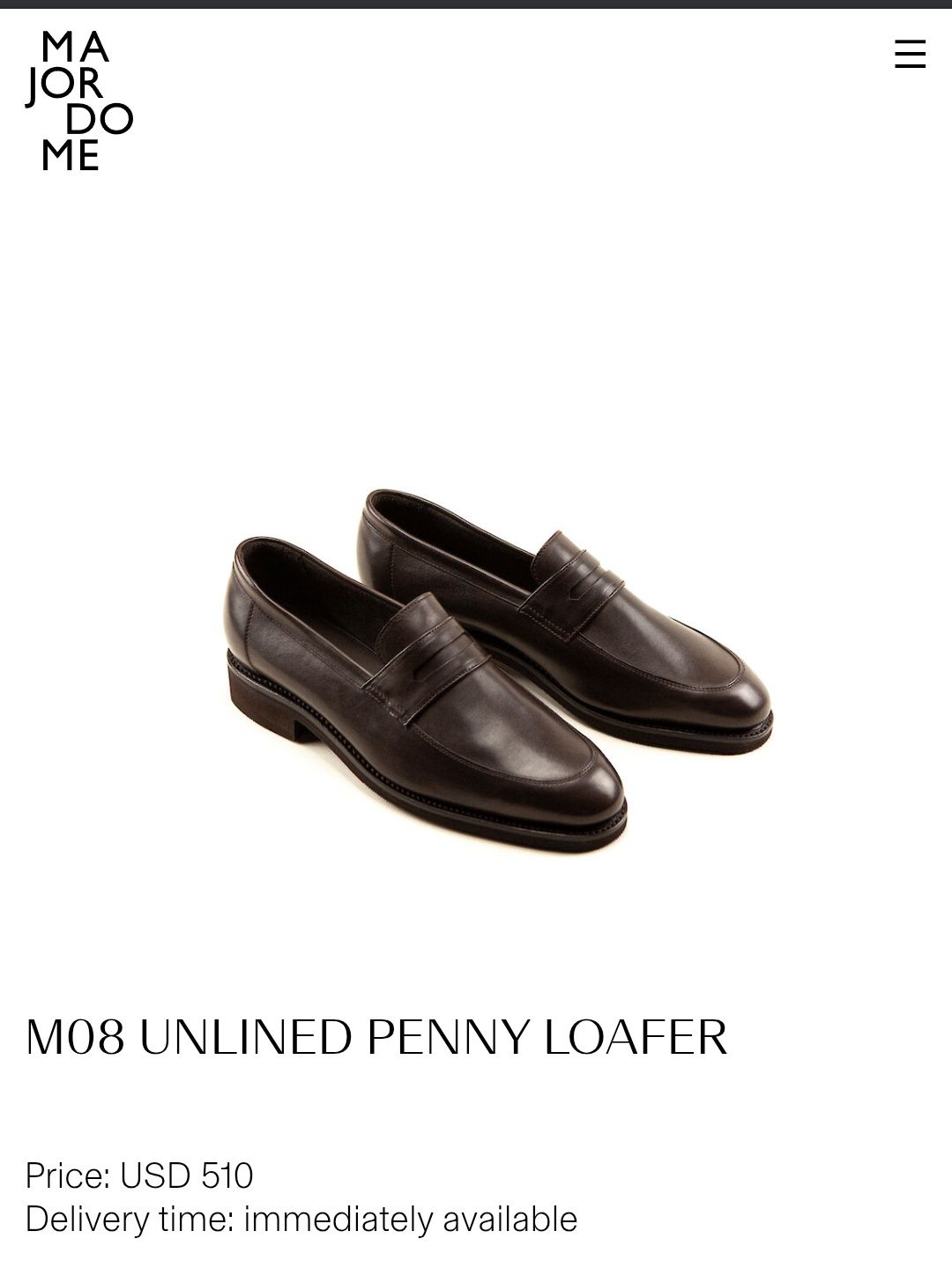 Le Majordome Penny Loafers, чоловічі лофери коричневі, класичні туфлі