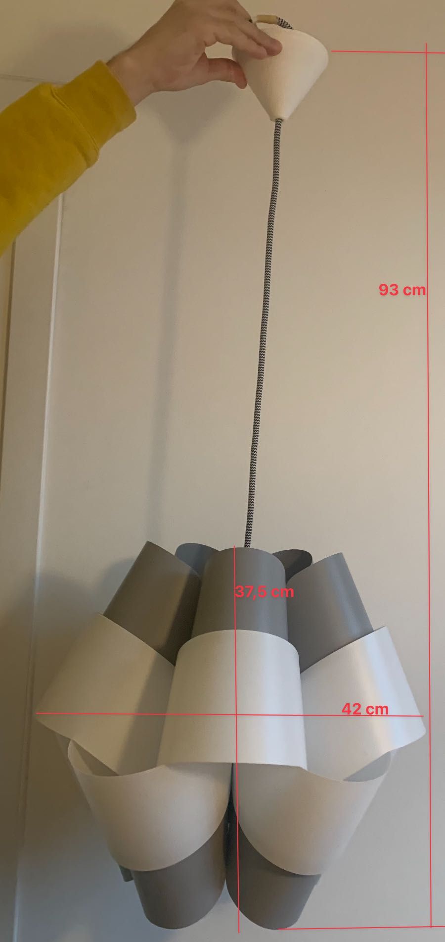 Skandynawska Lampa sufitowa z tworzywa sztucznego