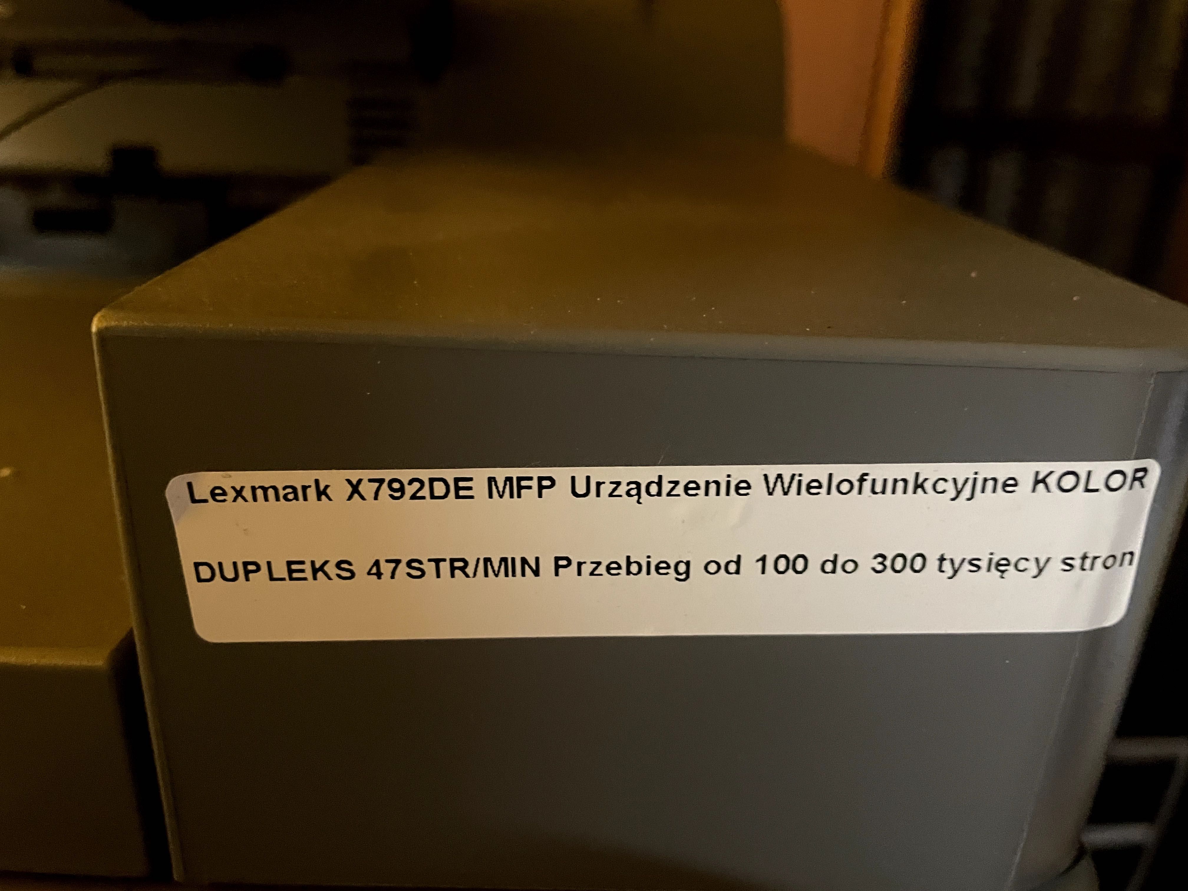 urządzenie wielofunkcyjne drukarka  lexmark x792de