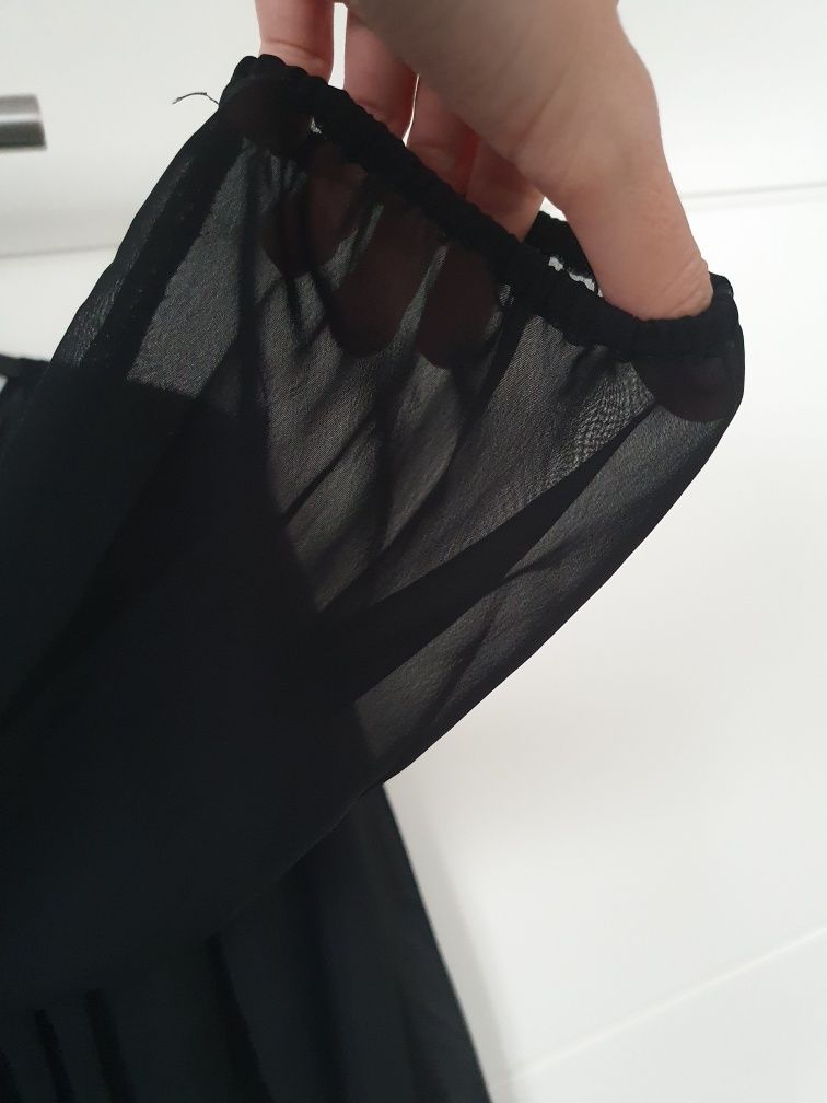 Newlook S 36 XS 34 czarna sukienka na podszewce sylwester na sylwestra