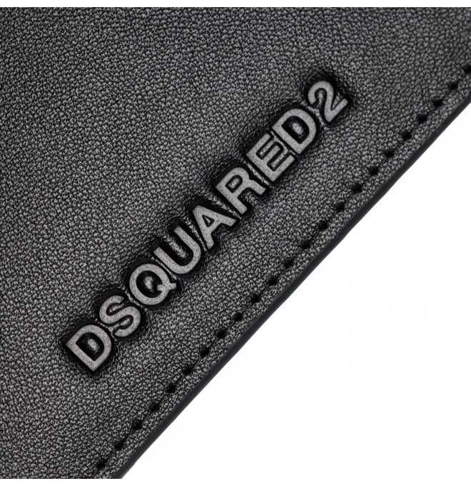 DSQUARED2 skórzany męski portfel D2 NERO NOWY