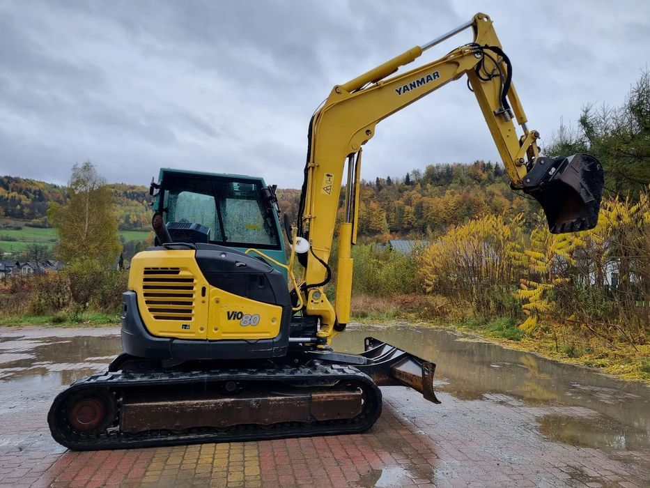 Yanmar Koparka 8,5 tony Yanmar VIO80 KILMA 2015r z Norwegii jak Nowa 2950 h Oryginał zero luzów i wycieków Klima Pompa On  Serwisowana w Dekra maszyna zadbana nie katowana Gąsienice ładne