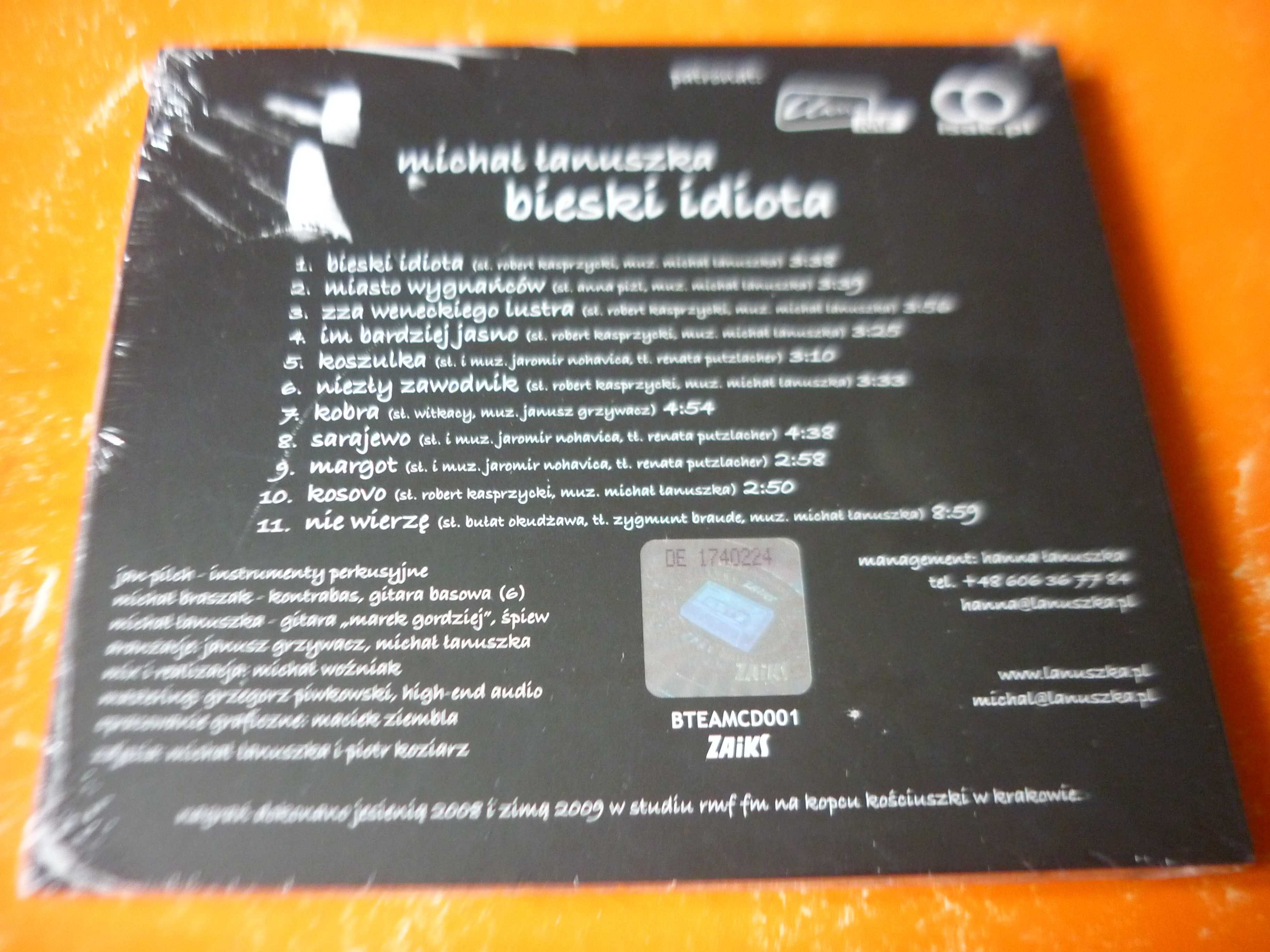 Nowa płyta CD Michał Łanuszka "Bieski Idiota" (Nohavica, Kasprzycki)