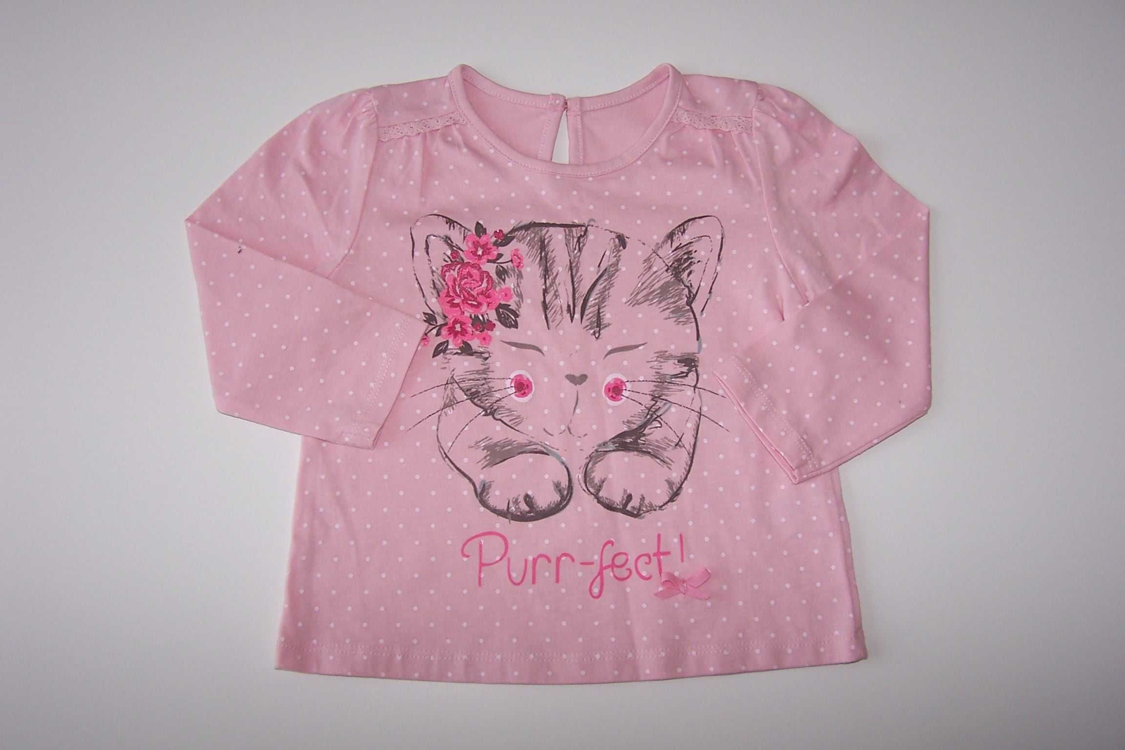 Bluzeczka z kotkiem 12-18mcy
