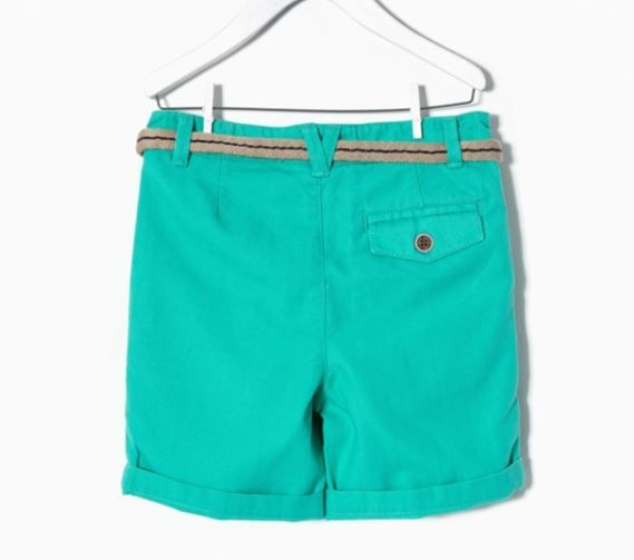 Bermudas/calções sarja c/ cinto "Zippy" 3/4A - c/ etiqueta