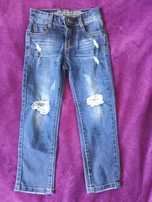 NOWE Supermodne spodnie dżinsowe jeans dżins rozm. 110/116