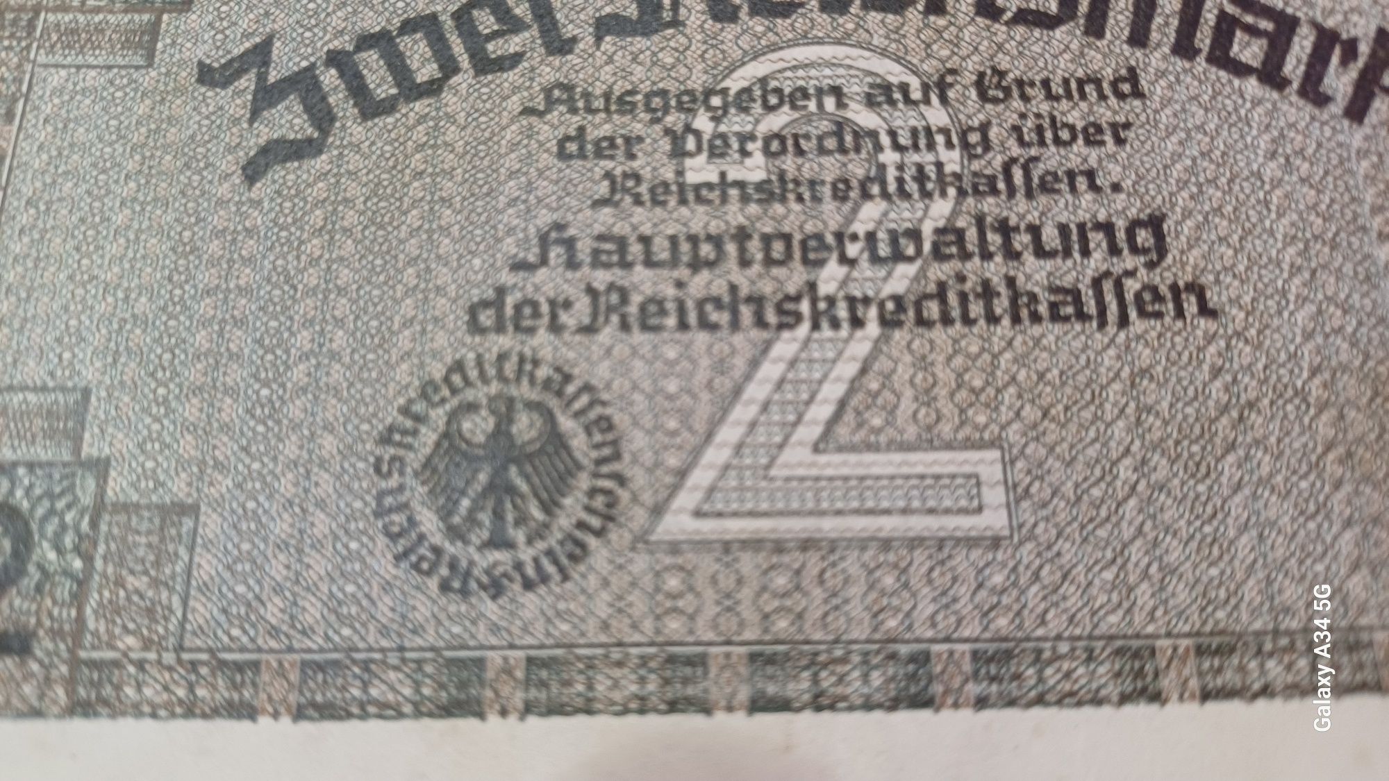PROMOÇÃO--2 reichsmark REICHSKREDITKASSEN ORIGINAL Alemanha nazi-suást