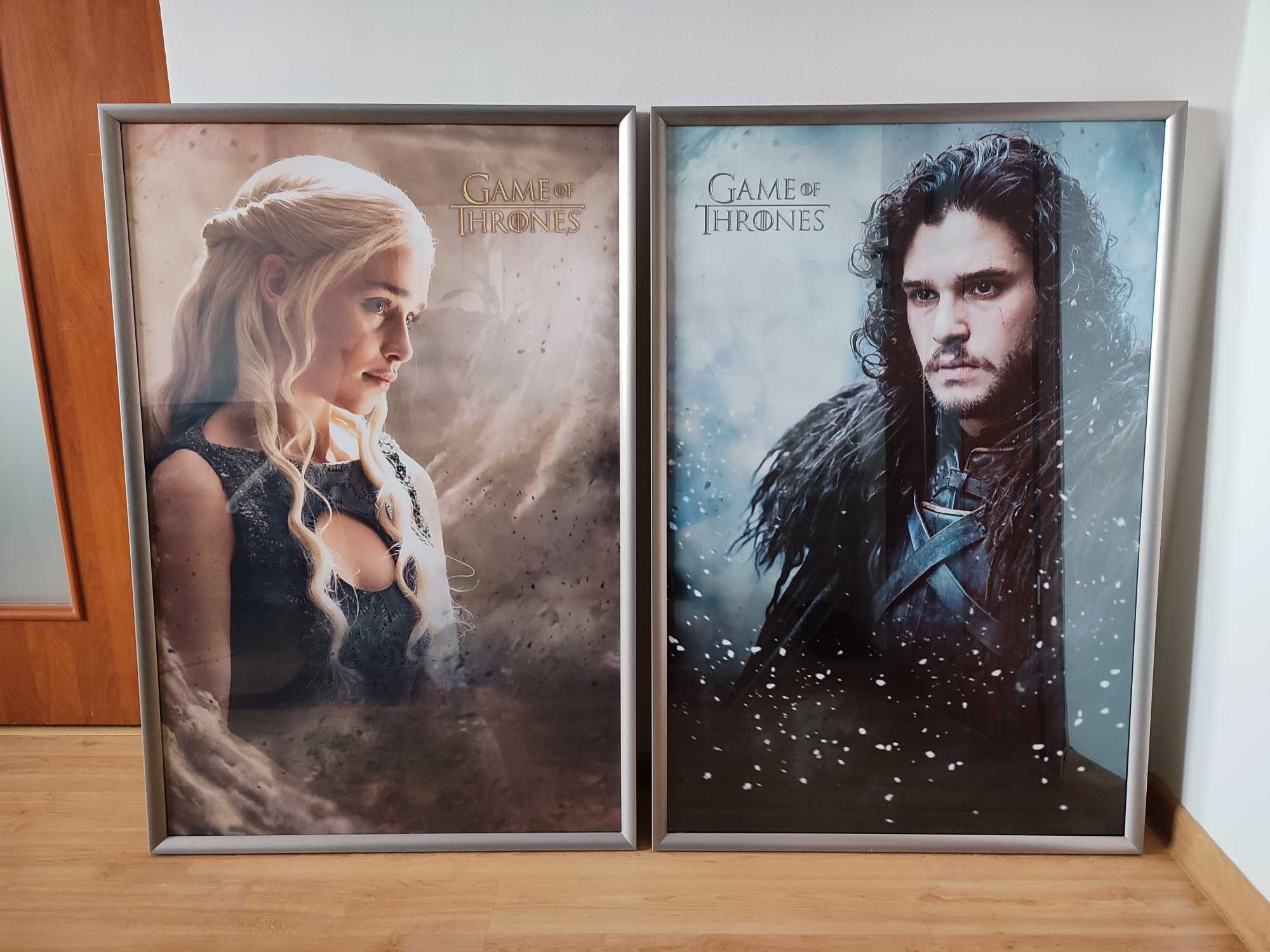 2 ramki SILVERHÖJDEN Ikea, 61x91cm, +2 plakaty GOT, Snow i Daenerys