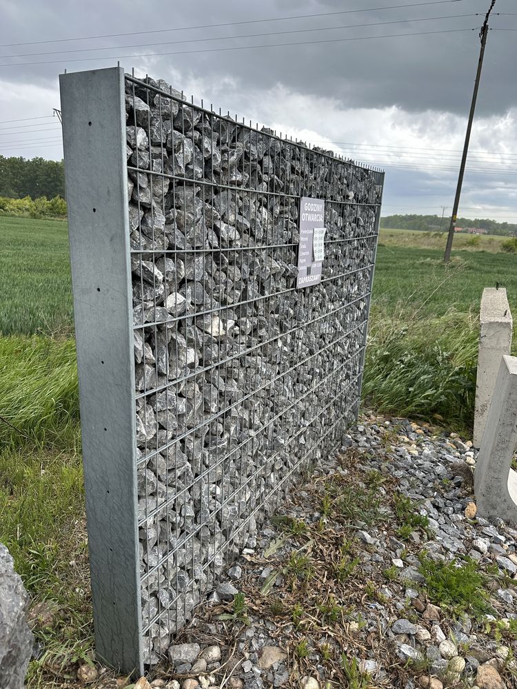 Kosz gabionowy gabion 103 cm boleslawiec dolnyśląsk slupek blacha