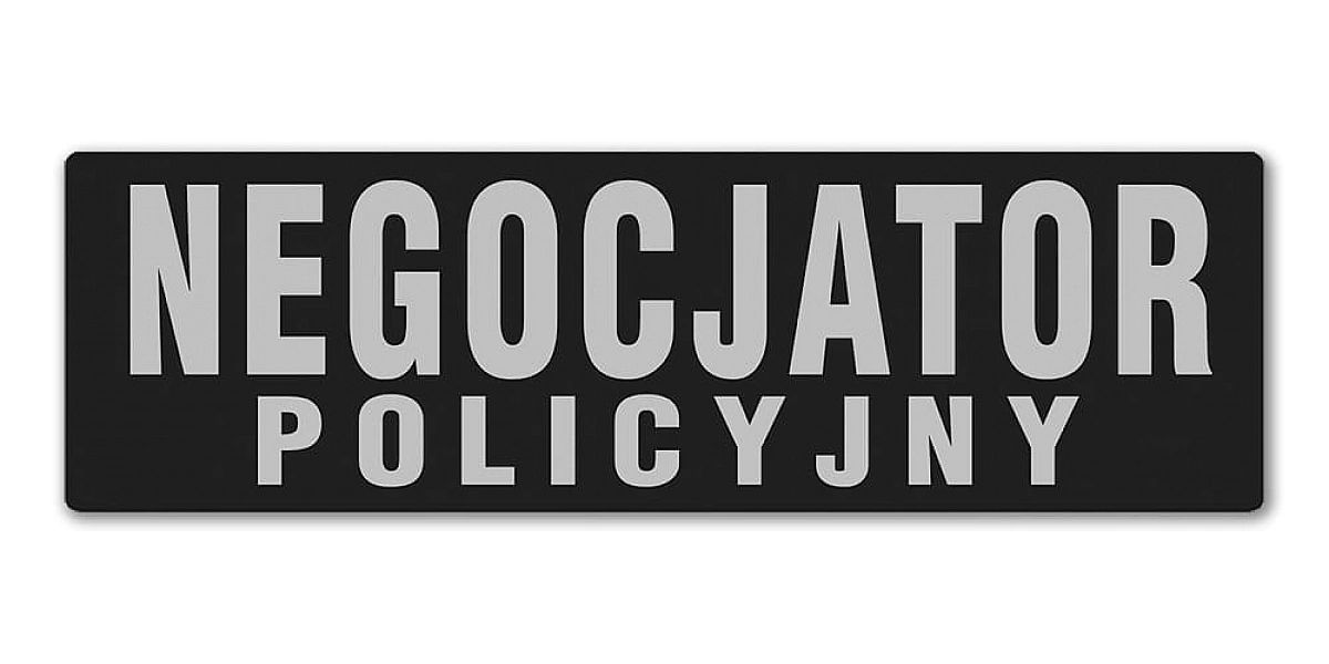 Emblemat Negocjator Policyjny odblaskowy na rzepie 31 x 10 cm