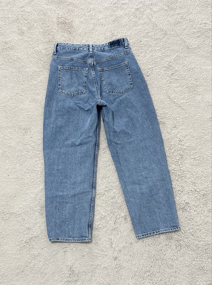 H&M szerokie jeansy r. 38 mom fit niebieskie baggy