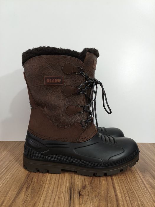 Kalosze Olang śniegowce męskie skórzane ocieplane r. 45 46