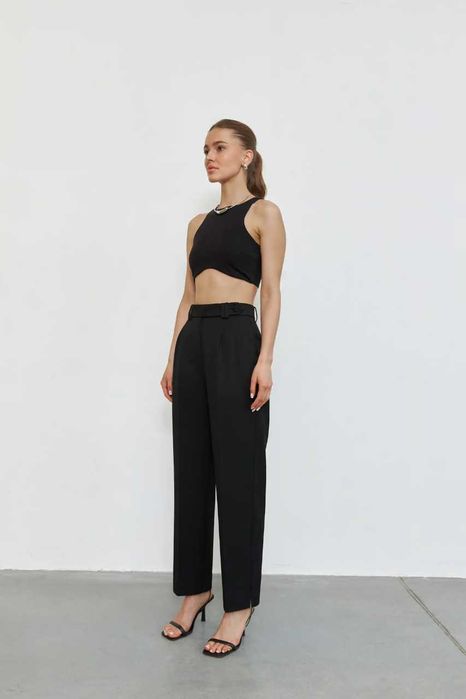 VLORIA Штани класичні завужені чорні, розмір М