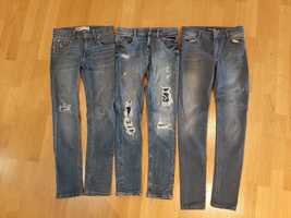 Jeansy firmowe 3 szt, Guess, Levi's, Carl Jeans dla chłopca 140/152cm
