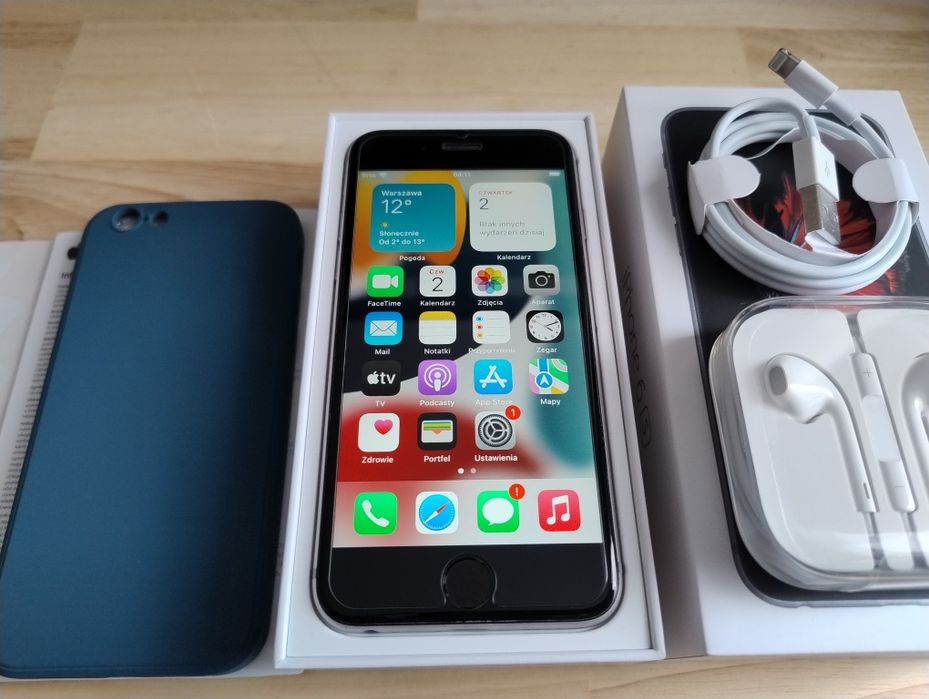 iPhone 6S 32GB Space Gray + case + sluchawki + kondycja 100%