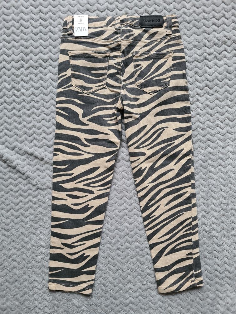 Spodnie Zara zebra r.116 NOWE z metka
