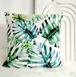 Piękna poszewka na poduszkę 45x45 liście monstera wiosna lato