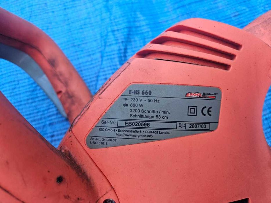 Elektryczne Nożyce Do Żywopłotu Einhell Bg Eh E Hs Watt