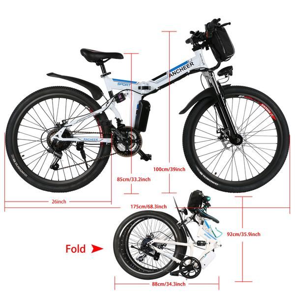 Rower elektryczny E-Bike 26" składany 250W Shimano