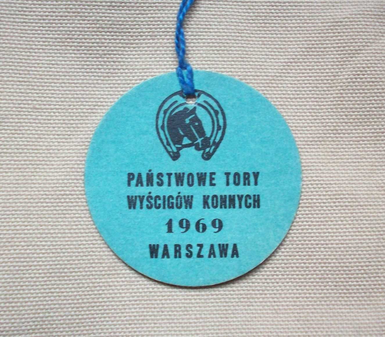 Państwowe Tory Wyścigów Konnych, bilet sezon 1969, trybuna.