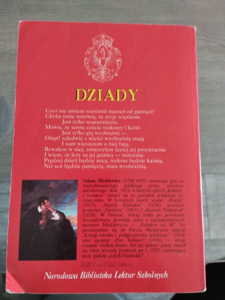 Książka pt Dziady