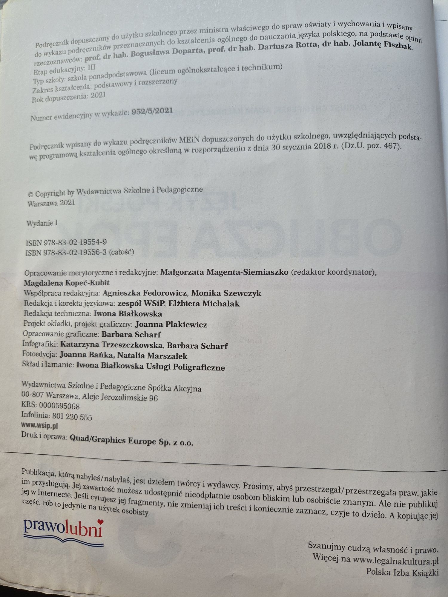 Oblicze Epok 3.1.Język Polski.Liceum