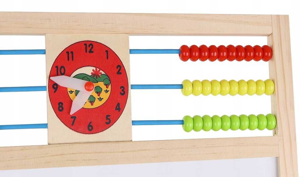 Tablica magnetyczna kredowa i suchościeralna dla dzieci 6w1 + akcesori