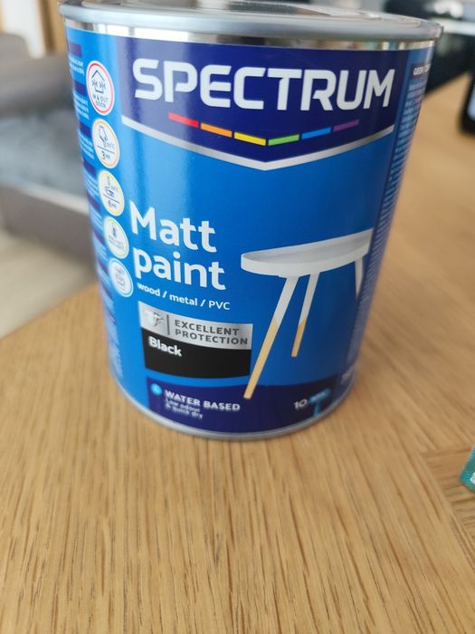 Lakier akrylowy czarna 0,75L BLACK PREMIUM wodna m