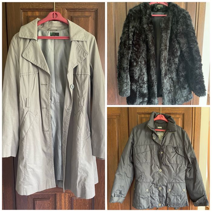 3 casacos zara, stradivarius e Benetton