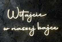 Witajcie w naszej bajce, ledon na wesele, neon, led napis