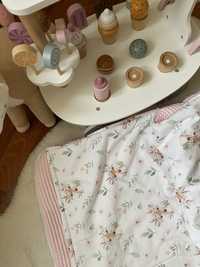 Śpiworek porzadny piekny różowy jelonki handmade