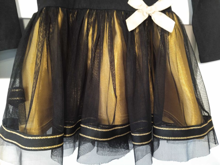 Sukienka dla dziewczynki - czarna - roz. 116 -